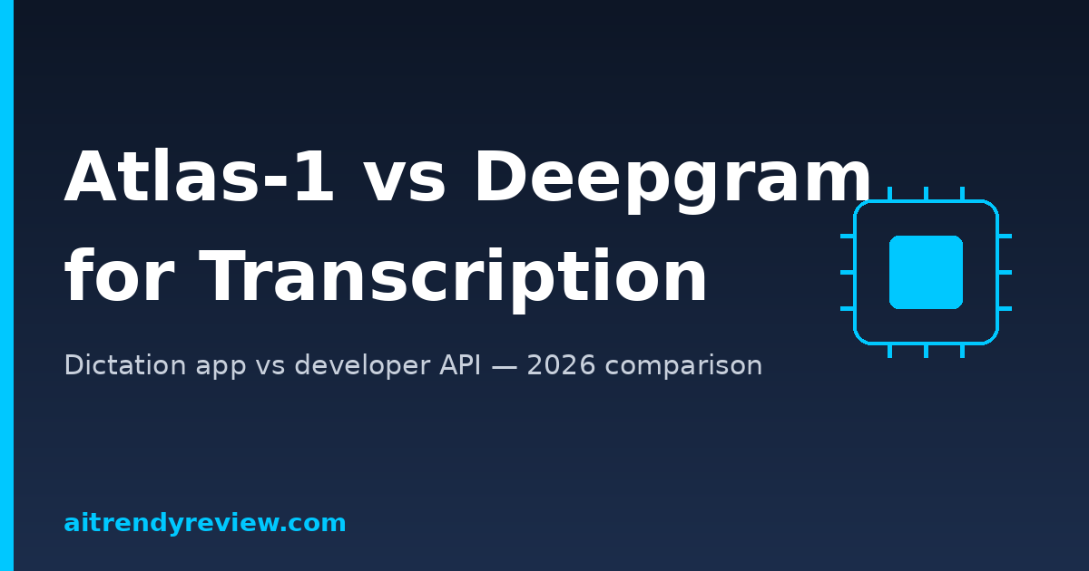 Atlas-1 vs Deepgram for transcription 2026 comparison banner