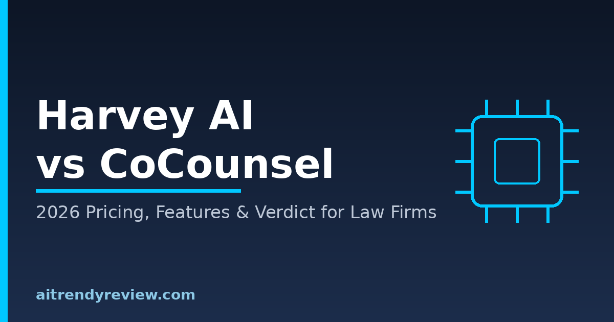Harvey AI vs CoCounsel 2026 comparison — pricing, features and verdict for law firms