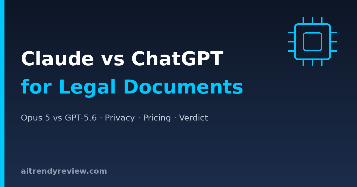 Claude vs ChatGPT for legal documents 2026 comparison cover graphic