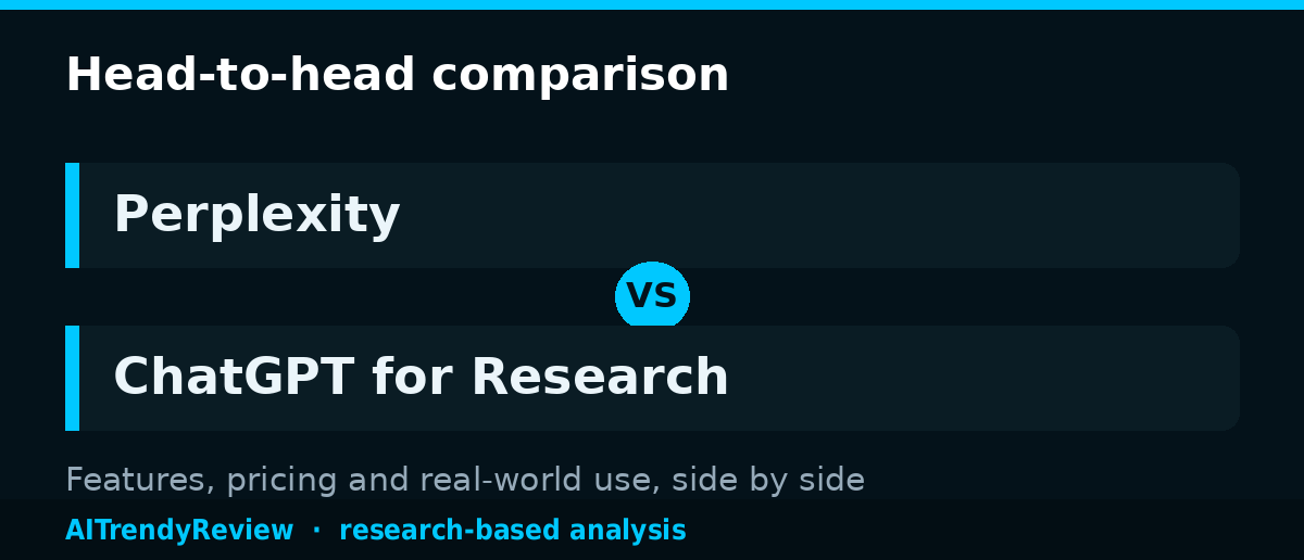Perplexity vs ChatGPT for Research: Which Is Better 2026? — key points at a glance, AITrendyReview