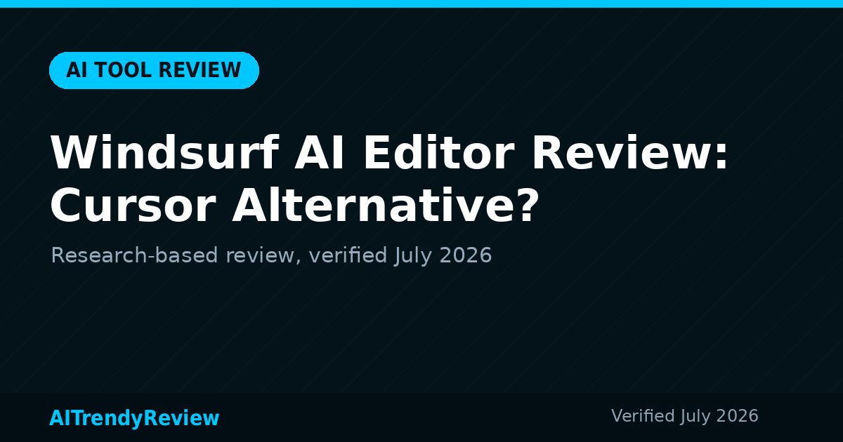 Windsurf AI Editor Review: Cursor Alternative? — AITrendyReview featured graphic