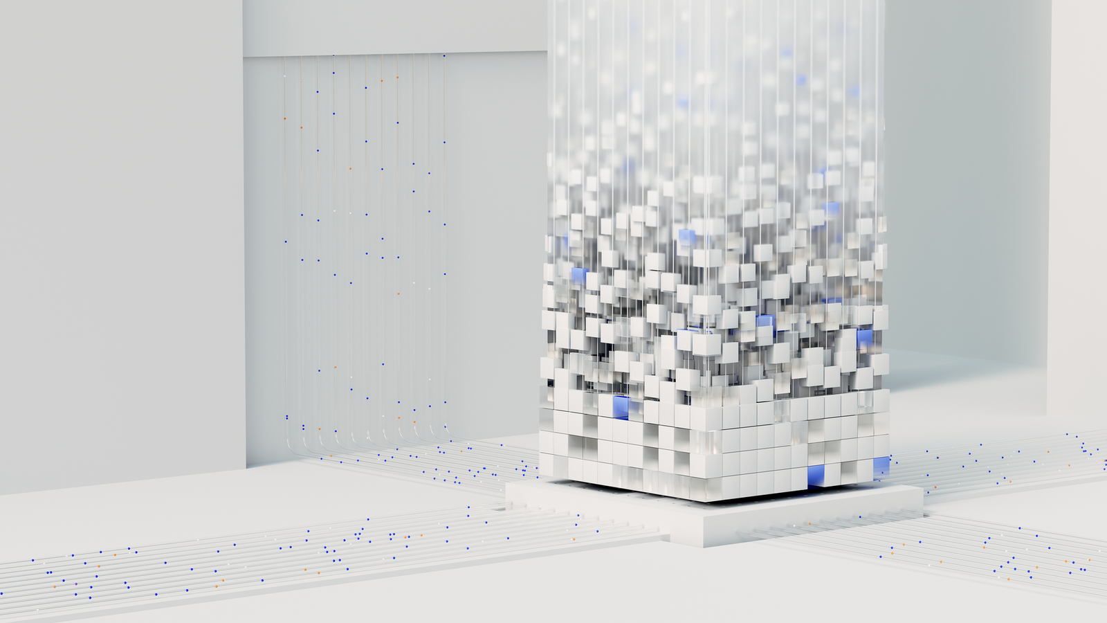 Abstract 3D render of AI neural networks representing Comet's agentic browsing engine