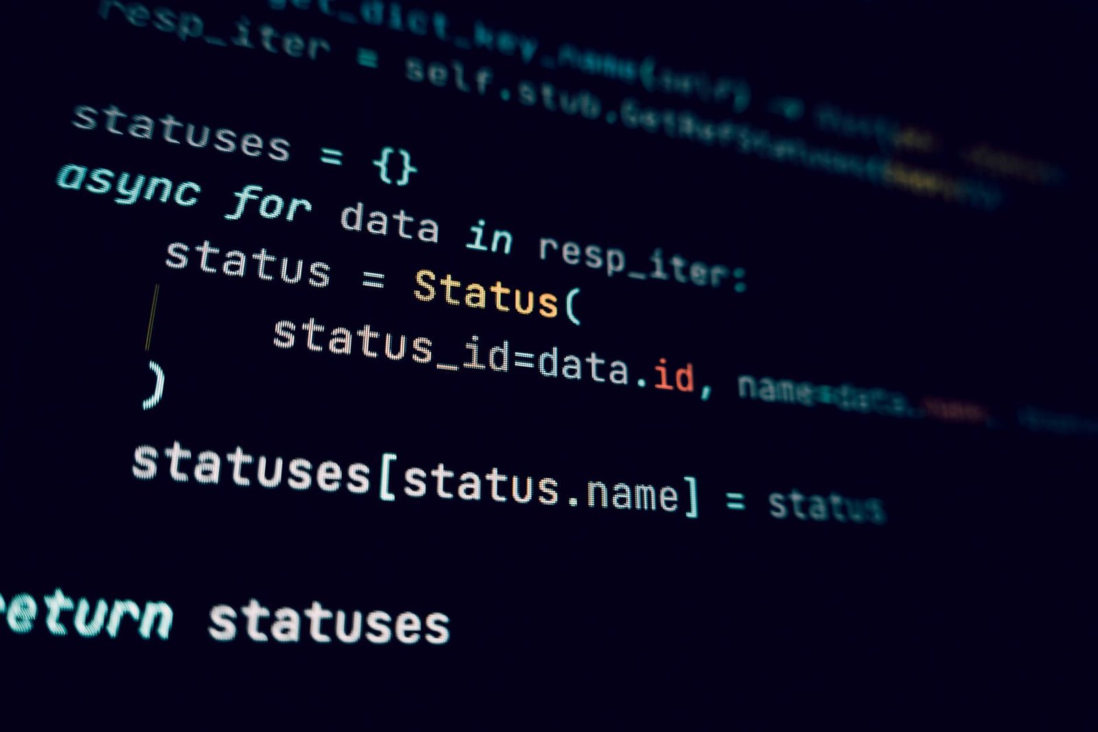 Programming code on a dark screen representing the Deepgram Nova-3 developer API