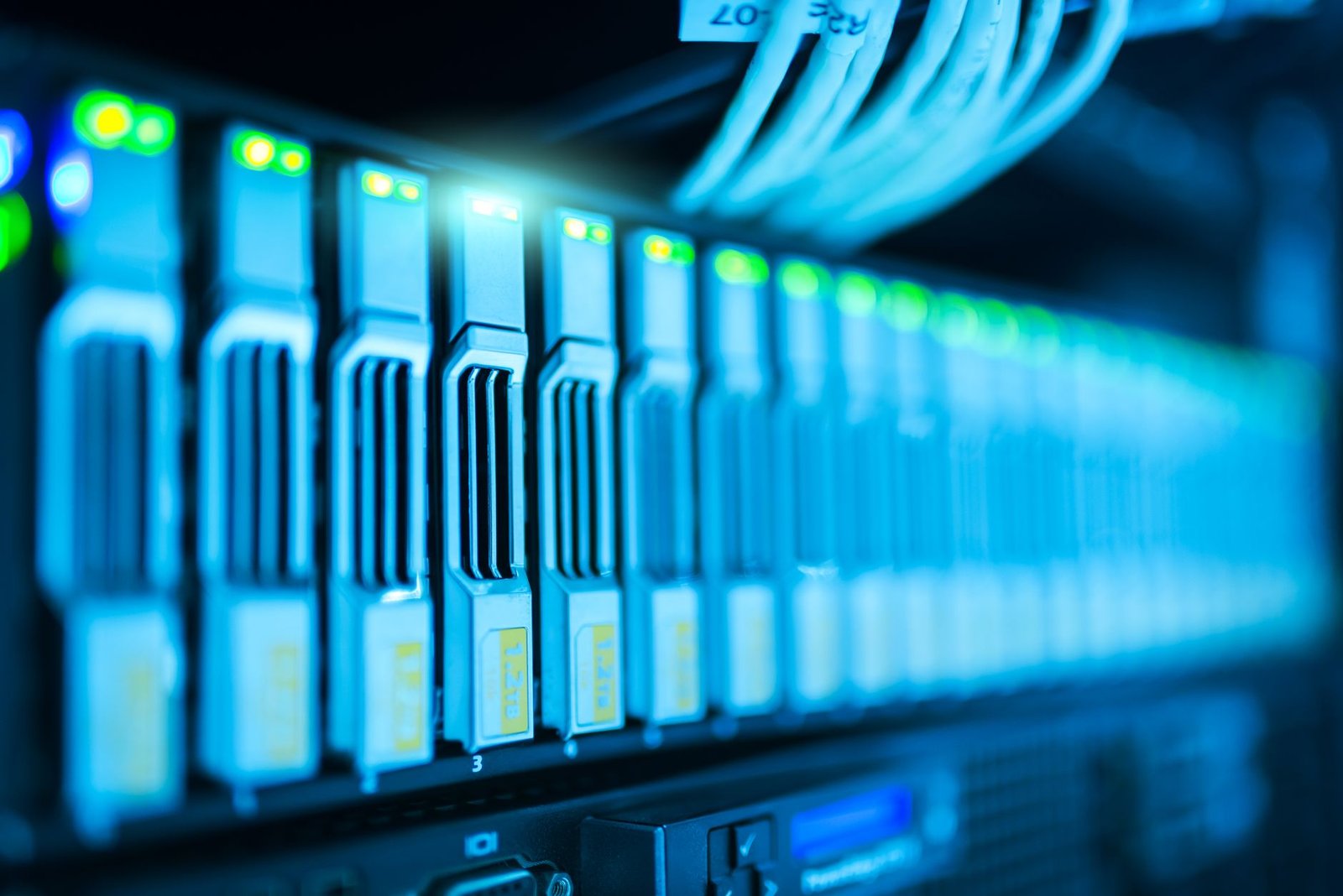 Data server network illustrating large language model infrastructure